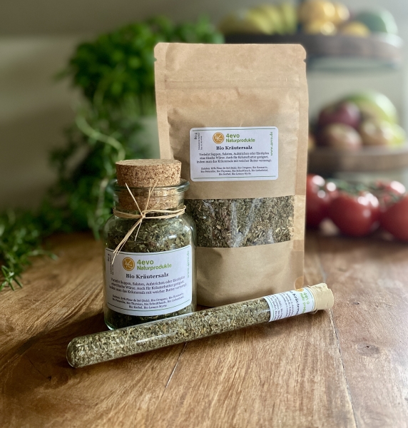 Bio Kräutersalz (80 g im Korkenglas)